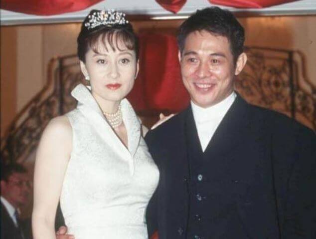 Nina Li Chi with her husband Jet Li.